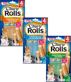 INABA Cat Churu Rolls Chicken Tuna Kurczak Tuńczyk 4x10g - Zdjęcie nr 2