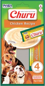 INABA Dog Churu 4P Chicken Recipe Krem Kurczak 4x14g - Zdjęcie główne