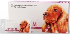 FIPRON Krople na kleszcze pchły dla psa M 10-20kg 10szt! - Zdjęcie główne