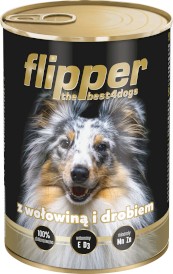 DOLINA NOTECI FLIPPER z Wołowiną i Drobiem dla psa 400g - Zdjęcie główne