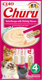 INABA Cat Churu Tuna Shrimp Krem Tuńczyk Krewetki 4x14g - Zdjęcie główne