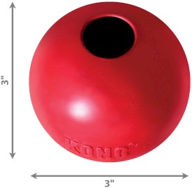 KONG Ball Exstreme czerwona z dziurą Piłka gumowa duża M/L - Zdjęcie nr 3
