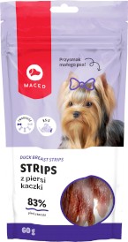 MACED Strips z Piersi Kaczki Przysmak małego psa 60g - Zdjęcie główne