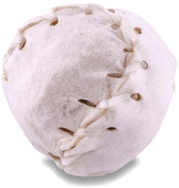 MACED Baseball biały ze skóry wołowej 5cm - Zdjęcie główne