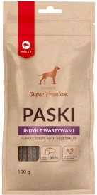 MACED SP Paski Indyk z Warzywami 100g - Zdjęcie główne
