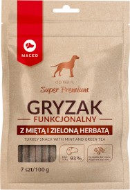 MACED SP Gryzak Funkcjonalny z Miętą i Zieloną Herbatą 100g - Zdjęcie główne