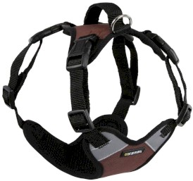 KERBL Szelki z odblaskami Pulsive Czarno-Brązowe 62-85cm - Zdjęcie główne