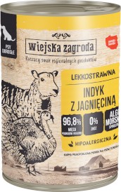 WIEJSKA ZAGRODA Indyk z Jagnięciną bez zbóż 400g - Zdjęcie główne