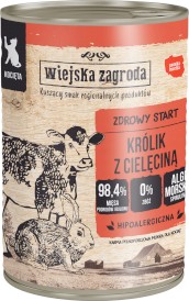 WIEJSKA ZAGRODA Królik z Cielęciną dla kociąt 400g - Zdjęcie główne