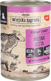 WIEJSKA ZAGRODA Mięsna Uczta dla szczeniąt bezzbóż 400g - Zdjęcie główne