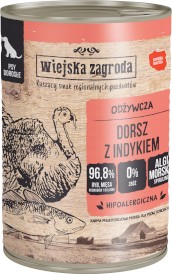 WIEJSKA ZAGRODA Dorsz z Indykiem bez zbóż 400g