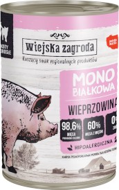 WIEJSKA ZAGRODA Kot Monobiałkowa Wieprzowina 400g - Zdjęcie główne