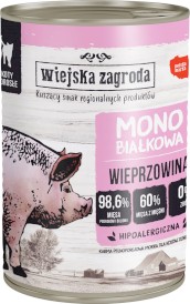 WIEJSKA ZAGRODA Kot Monobiałkowa Wieprzowina 400g