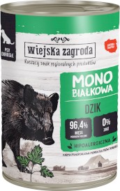 WIEJSKA ZAGRODA Pies Monobiałkowa Dzik 400g