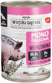 WIEJSKA ZAGRODA Pies Monobiałkowa Wieprzowina 400g