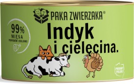 PAKA ZWIERZAKA Kot Indyk i Cielęcina bez zbóż 200g - Zdjęcie główne