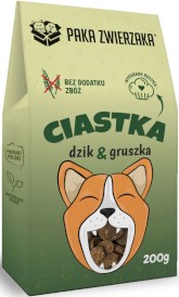 PAKA ZWIERZAKA Ciastka Dzik z Gruszką 200g - Zdjęcie główne