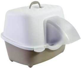 STEFANPLAST Kuweta zamykana z osłoną Biało-Szara - Zdjęcie główne