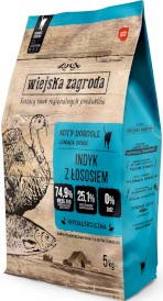 WIEJSKA ZAGRODA Indyk z Łososiem bez zbóż dla kota 5kg - Zdjęcie główne