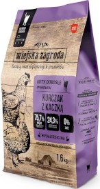 WIEJSKA ZAGRODA Kurczak z Kaczką bez zbóż dla kotów 1,6kg - Zdjęcie główne