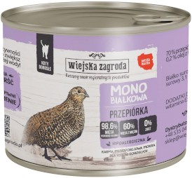 WIEJSKA ZAGRODA Kot Monobiałkowa Przepiórka 200g - Zdjęcie główne