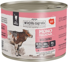 WIEJSKA ZAGRODA Kot Monobiałkowa Wołowina 200g