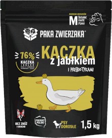 PAKA ZWIERZAKA Kaczka z Jabłkiem M bez zbóż 1,5kg - Zdjęcie nr 2