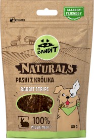 MR.BANDIT Naturals Strips Rabbit Paski z Królika 80g - Zdjęcie główne