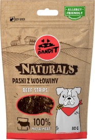 MR.BANDIT Naturals Strips Beef Paski z Wołowiny 80g - Zdjęcie główne