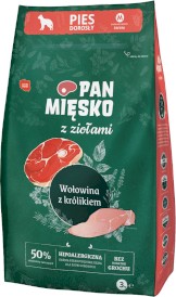 PAN MIĘSKO Wołowina Królik z Ziołami dla psa M 3kg - Zdjęcie główne