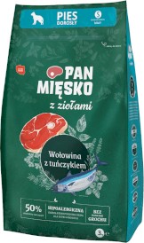 PAN MIĘSKO Wołowina Tuńczyk Zioła dla psa S 3kg - Zdjęcie główne
