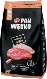 PAN MIĘSKO Cielęcina z Indykiem dla psa XL 20kg - Zdjęcie główne