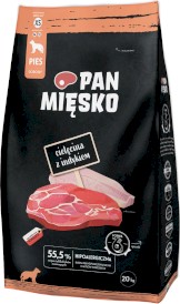 PAN MIĘSKO Cielęcina z Indykiem dla psa XS 20kg - Zdjęcie główne