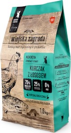 WIEJSKA ZAGRODA Kurczak z Łososiem dla kociąt 1,6kg