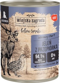 WIEJSKA ZAGRODA Leśne Smaki Szczeniak Jeleń Przepiórka 800g - Zdjęcie główne