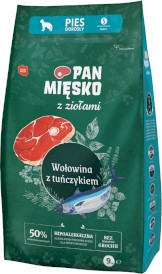 PAN MIĘSKO Wołowina Tuńczyk Zioła dla psa S 9kg - Zdjęcie główne