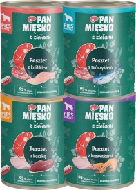 PAN MIĘSKO z Ziołami Pasztet z Krewetkami dla psa 800g