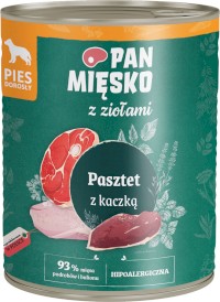 PAN MIĘSKO z Ziołami Pasztet z Kaczką dla psa 800g - Zdjęcie główne