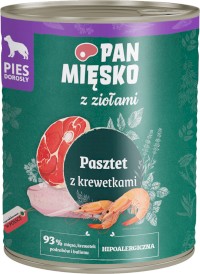 PAN MIĘSKO z Ziołami Pasztet z Krewetkami dla psa 800g - Zdjęcie główne