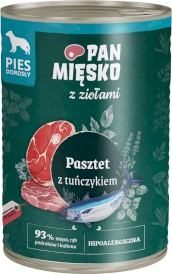 PAN MIĘSKO z Ziołami Pasztet z Tuńczykem dla psa 400g - Zdjęcie główne