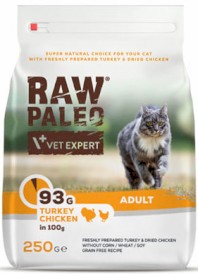 Vet Expert RAW PALEO Adult Indyk Kurczak 250g - Zdjęcie główne