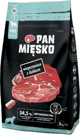 PAN MIĘSKO Wieprzowina z Dzikiem dla psa M 3kg - Zdjęcie główne