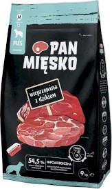 PAN MIĘSKO Wieprzowina z Dzikiem dla psa M 9kg - Zdjęcie główne