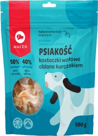 MACED Psiakość Kosteczki wołowe oblane Kurczakiem 500g