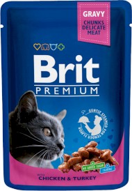 BRIT Cat Chicken / Turkey Kurczak Indyk saszetka 100g