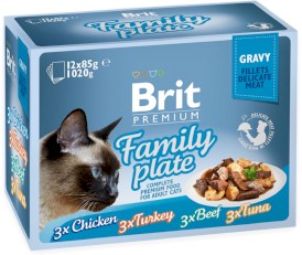 BRIT Premium Cat Family Plate Gravy MIX Saszetek 12x85g - Zdjęcie nr 2