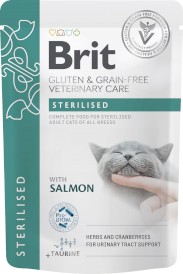 BRIT GF Veterinary Diet STERILISED Cat z Łososiem 85g