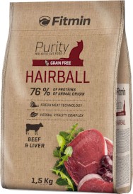 FITMIN Cat Purity GF Hairball Wołowina Bez zbóż 1,5kg