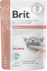 BRIT GF Veterinary Diet RENAL Cat Filety z Łososiem 85g - Zdjęcie główne