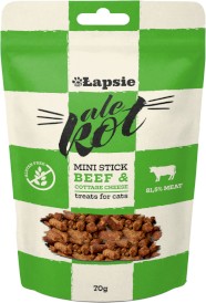 Happy Snacky ŁAPSIE ALE KOT Patyczki Wołowina Twarożek 70g - Zdjęcie główne